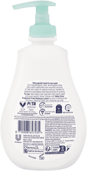 Baby Dove Fragrance-Free Head to Toe Wash 400ml