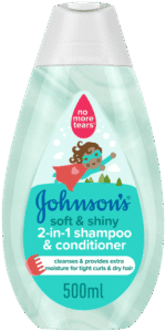 Johnson's Soft & Shiny 2-In-1 Shampoo & Conditioner 500ml