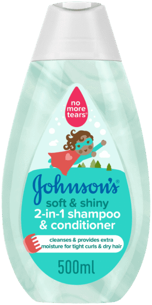Johnson's Soft & Shiny 2-In-1 Shampoo & Conditioner 500ml