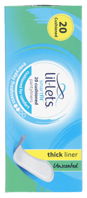 Lil-lets SmartFit Unscented Thick Pantyliners 20pk
