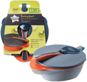 Tommee Tippee Feeding Bowls with Travel Lid & Spoon 4pc