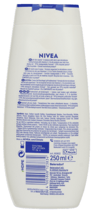 Nivea Soft & Almond Oil Shower Creme 250ml
