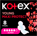 Kotex Maxi Protect Super Sanitary Pads with Wings 8pk