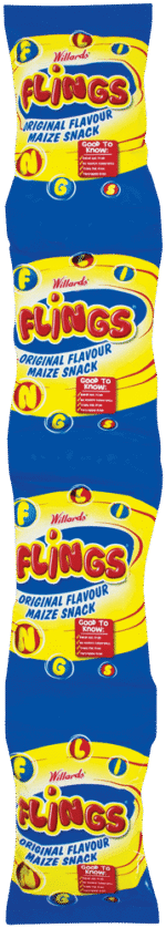 Willards Flings Original Flavour Maize Snack 4 x 12g