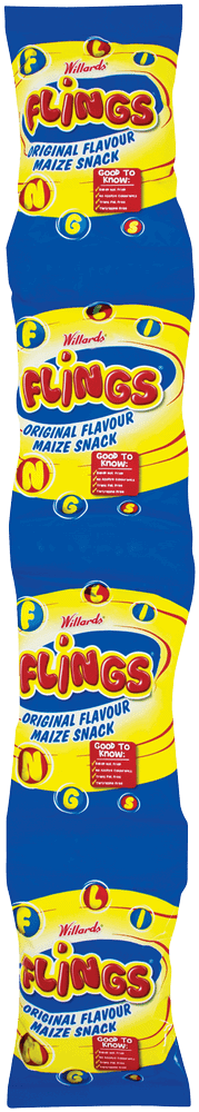 image-0 Willards Flings Original Flavour Maize Snack 4 x 12g