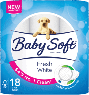 Baby Soft 2 Ply Fresh White Toilet Paper Rolls 18pk