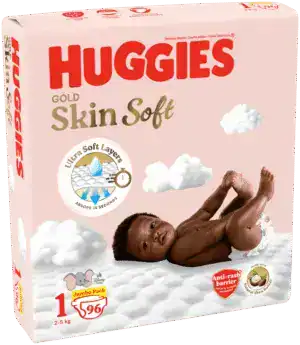Huggies Gold Size 1 Skin Soft Disposable Nappies 96pk