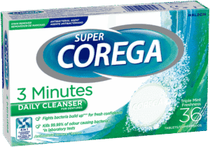 Super Corega 3 Minutes Daily Denture Cleanser Tablets 36pk