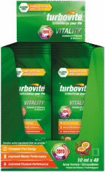 Turbovite Vitality Passion Fruit Flavour Energy Syrup Sachets 48 x 10ml