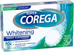 Super Corega Whitening Daily Denture Cleanser Tablets 30pk