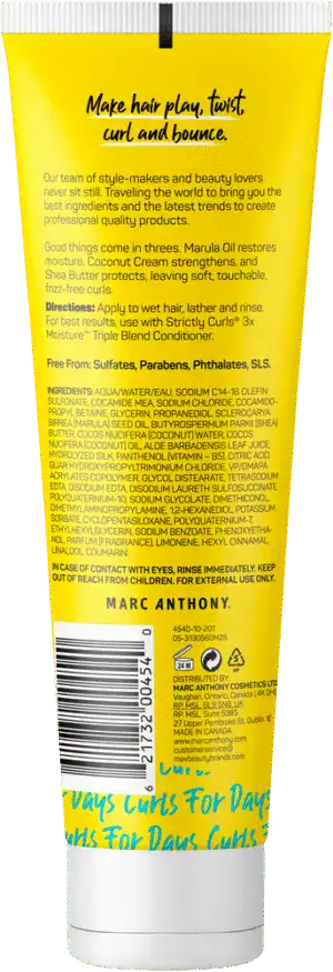 Marc Anthony Strictly Curls 3X Moisture Triple Blend Shampoo 250ml
