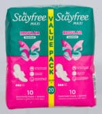 Stayfree Maxi Regular Sanitary Pads with Wings 20pk