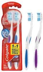 Colgate 360° Medium Optic White Toothbrush 2pk