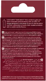 Contempo Bareback Ultra Thin Ultra Thin Premium Latex Condoms 3pk