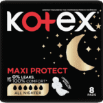 Kotex Maxi Protect All Nighter Sanitary Pads with Wings 8pk