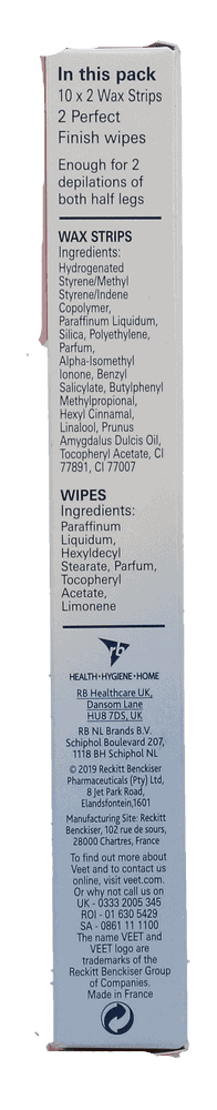Veet WAX STRIPS SENSITIVE 20'S