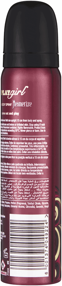 Playgirl Mesmerize Perfumed Body Spray 90ml