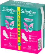 Stayfree Maxi Regular Sanitary Pads with Wings 20pk