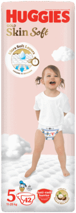 Huggies Gold Size 5 Skin Soft Disposable Nappies 42pk