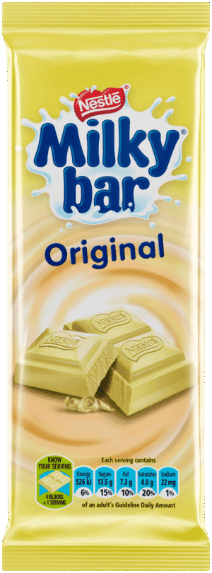 Nestlé Milkybar Original White Chocolate Slab 80g