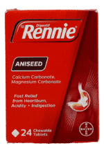 Rennie Aniseed Heartburn & Indigestion Chewable Tablets 24pk