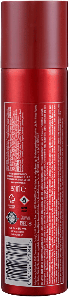 Yardley English Blazer Red Deodorant 250ml