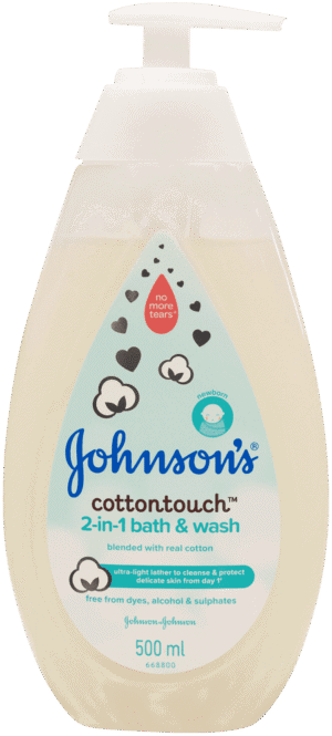 Johnson's CottonTouch 2-in-1 Bath & Wash 500ml