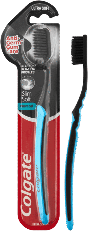 Colgate SlimSoft Ultra Soft Charcoal Toothbrush 1s