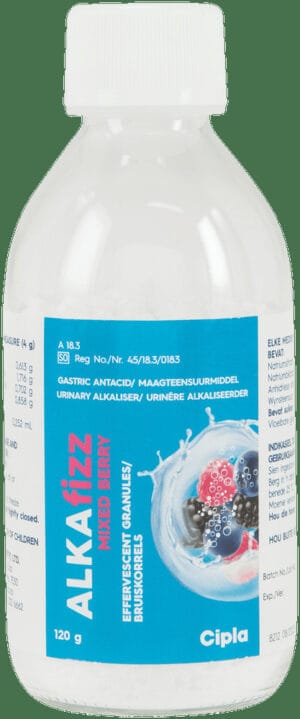 Alka Fizz Mixed Berry Flavour Gastric Antacid Effervescent Granules 120g