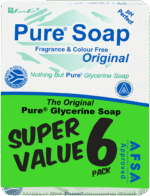 Pure Original Glycerine Soap Bar 6 x 150g