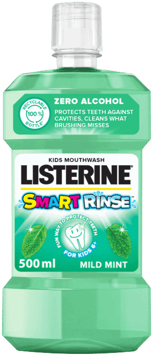 Listerine Smart Rinse Mild Mint Kids Mouthwash 500ml