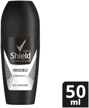 Shield Men Invisible Black and White Antiperspirant Roll-On Deodorant 50ml