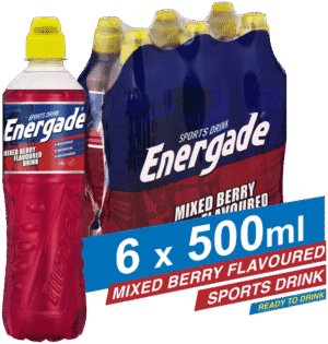 Energade Mixed Berry Flavoured Sports Drink 6 x 500ml