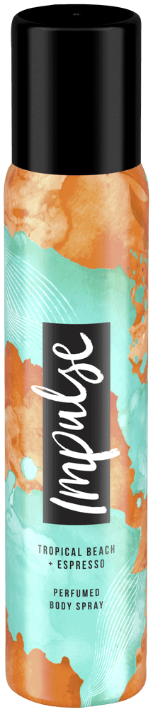 Impulse Tropical Beach and Espresso Aerosol Deodorant Body Spray 90ml