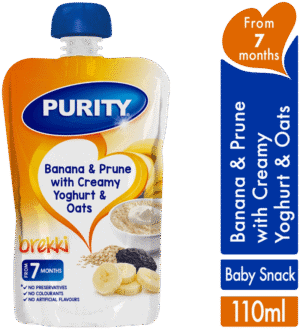 Purity From 7 Months Banana & Prune with Creamy Yoghurt & Oats Brekki 110ml