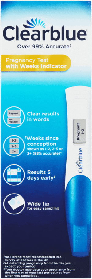 Clearblue Pregnancy Test with Weeks Indicator 1s