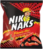 Niknaks Flamin' Hot Chilli Flavoured Maize Snack 50g