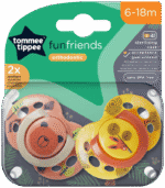 Tommee Tippee Fun Friends 6-18 Months Orthodontic Soothers 2pk