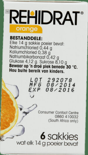 Rehidrat Orange Oral Electrolyte Mixture 6 x 14g