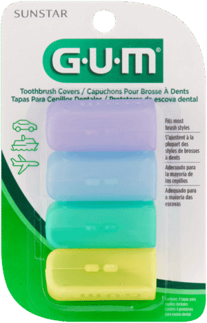 image-0 GUM Assorted Toothbrush Covers 4pk