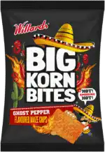 Willards Big Korn Bites Ghost Pepper Flavoured Maize Chips 50g