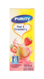 Purity From 6 Months Pear & Strawberry 100% Fruit Juice Blend 200ml