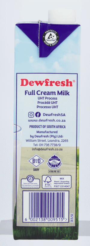 Dewfresh Long Life Full Cream Milk 1L