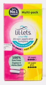 Lil-lets SmartFit Super & Super Plus Non-Applicator Tampons 20pk