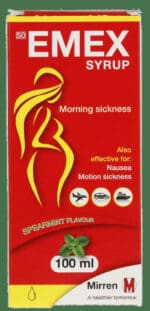 Emex Spearmint Flavour Nausea Syrup 100ml