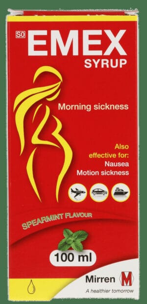Emex Spearmint Flavour Nausea Syrup 100ml