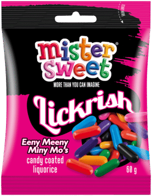 Mister Sweet Lickrish Eeny Meeny Miny Mo's 60g