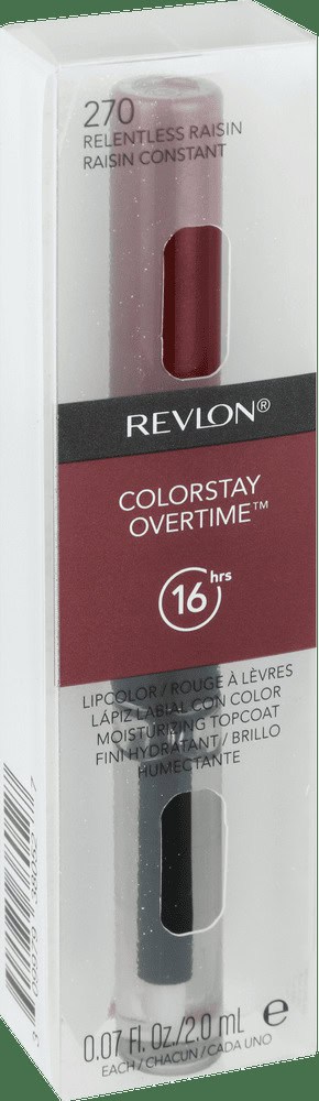 Revlon ColorStay Relentless Raisin 16HRS Overtime Lipcolour & Topcoat 2.0ml