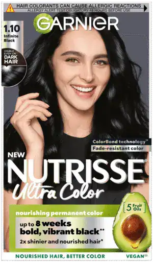 Garnier Nutrisse Ultra Color Infinite Black Permanent Hair Colour 1s