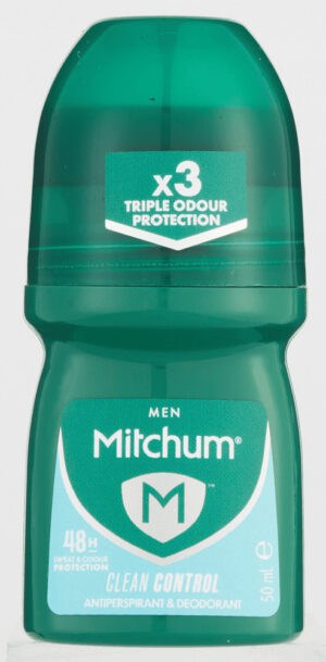 Mitchum Men Clean Control Antiperspirant & Deodorant Roll-On 50ml